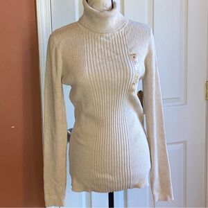 NWT Ruff Hewn Turtleneck Sweater Cotton Heather Oatmeal Color Sz XLarge